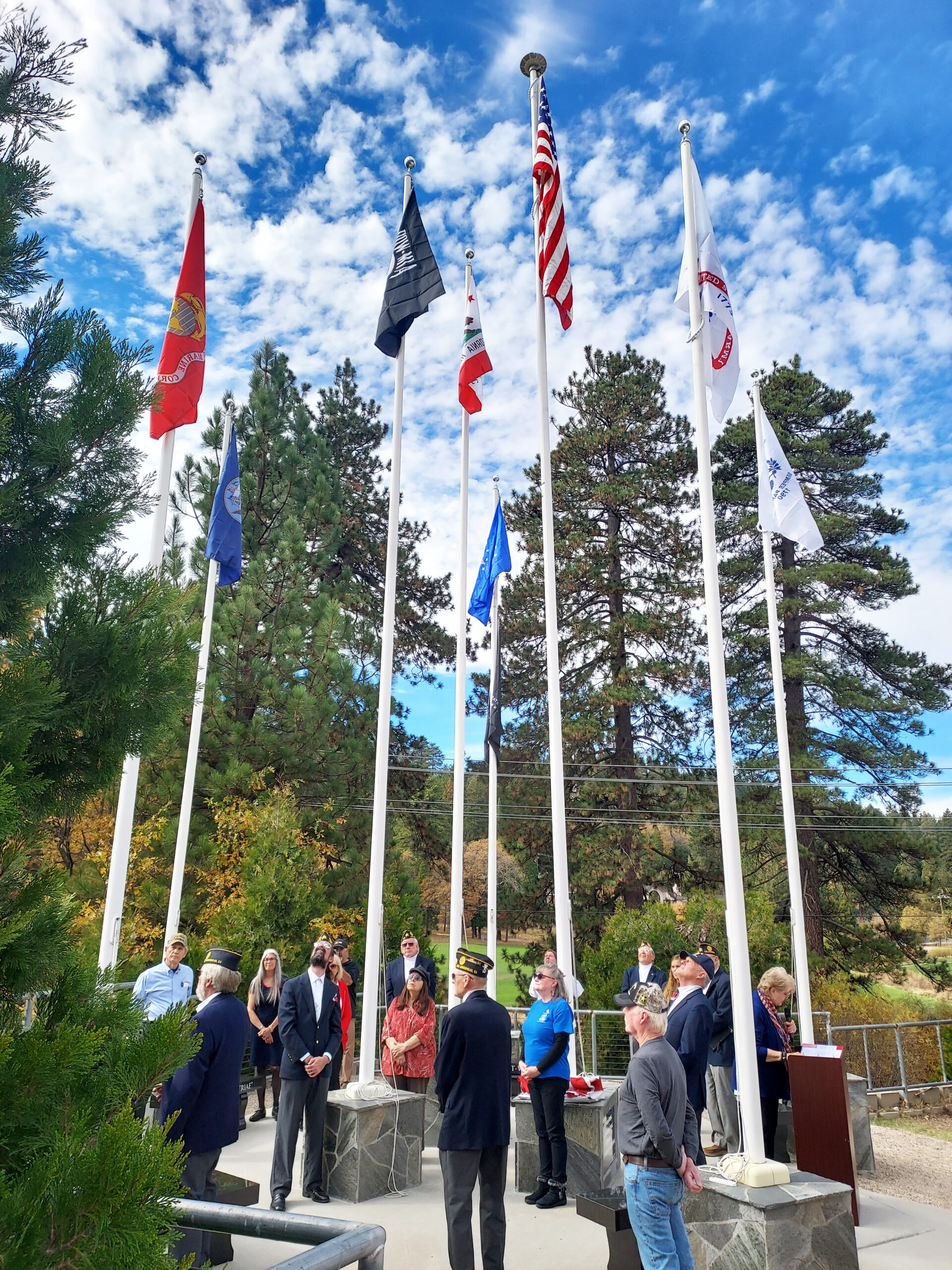 These flags represent every branch of the military. (photo by Julianne Homokay)